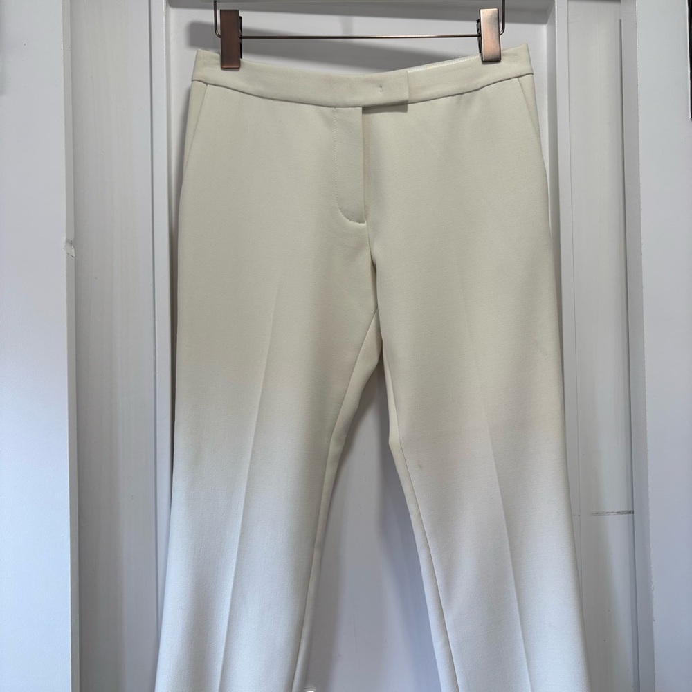 Ann Taylor Ivory Cream Stretch Slim Ankle Pants Size 6 - Picture 5 of 15
